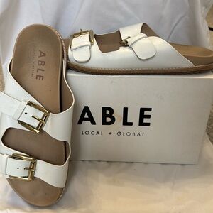 ABLE Whitney Sandal in White size 9